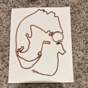 LUV AJ Rose Gold Crystal Necklace